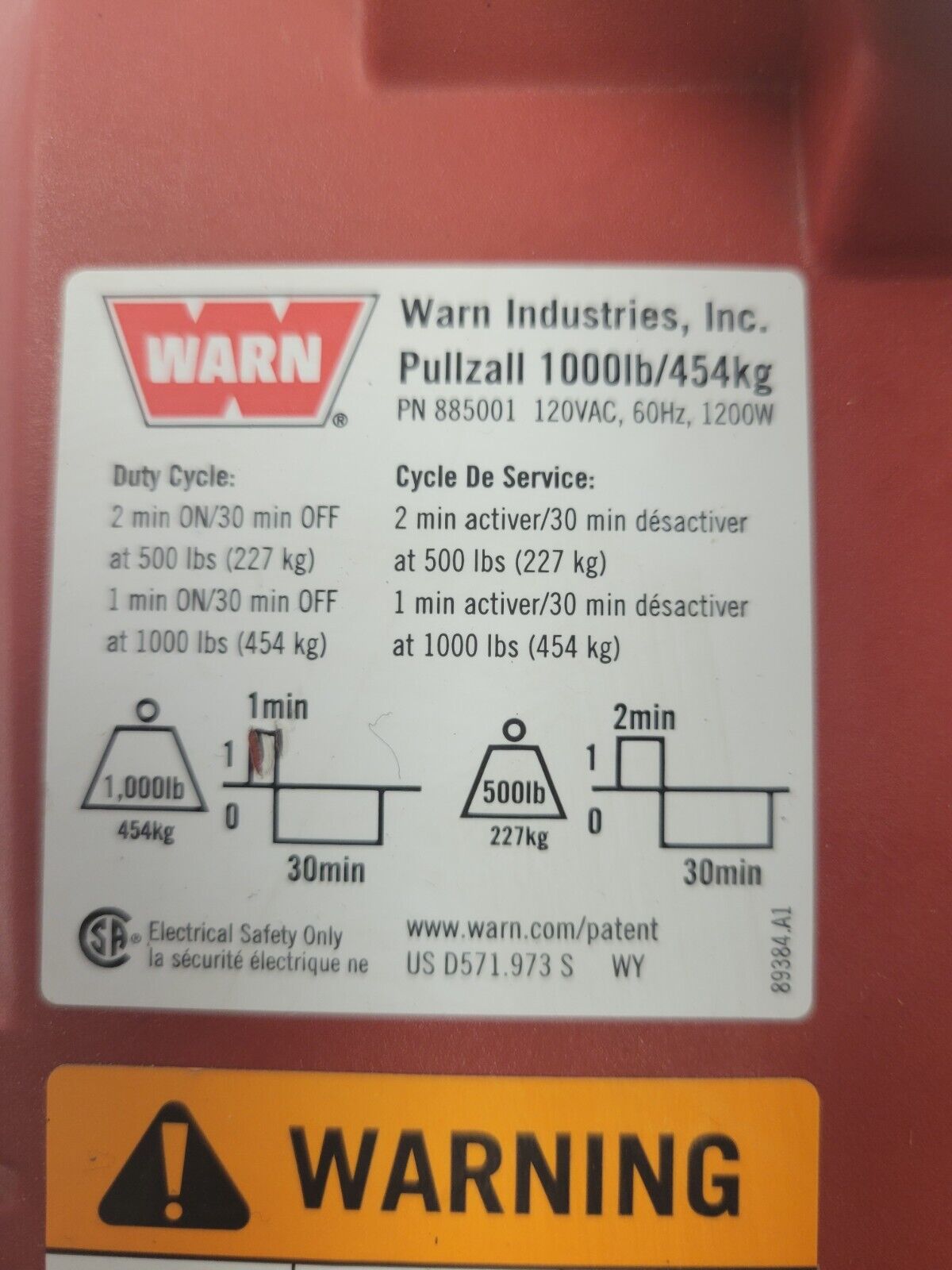 (I-36277) Warn 885000 Pullzal Winch