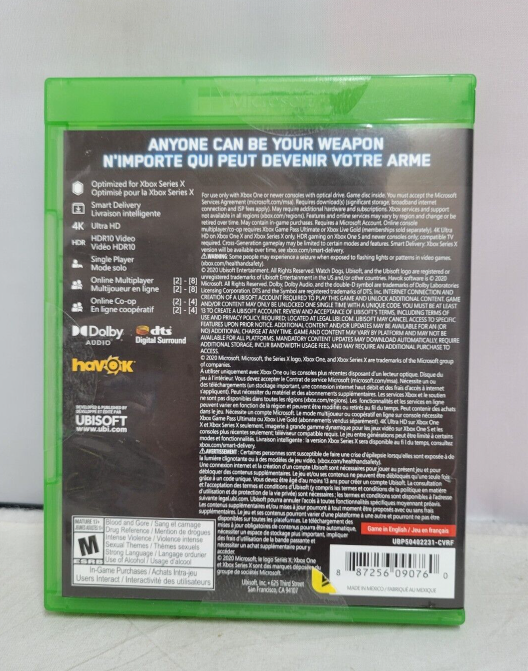 (LUP) Watch Dogs Legion Microsoft Xbox Series X / Xbox One XSX XB1