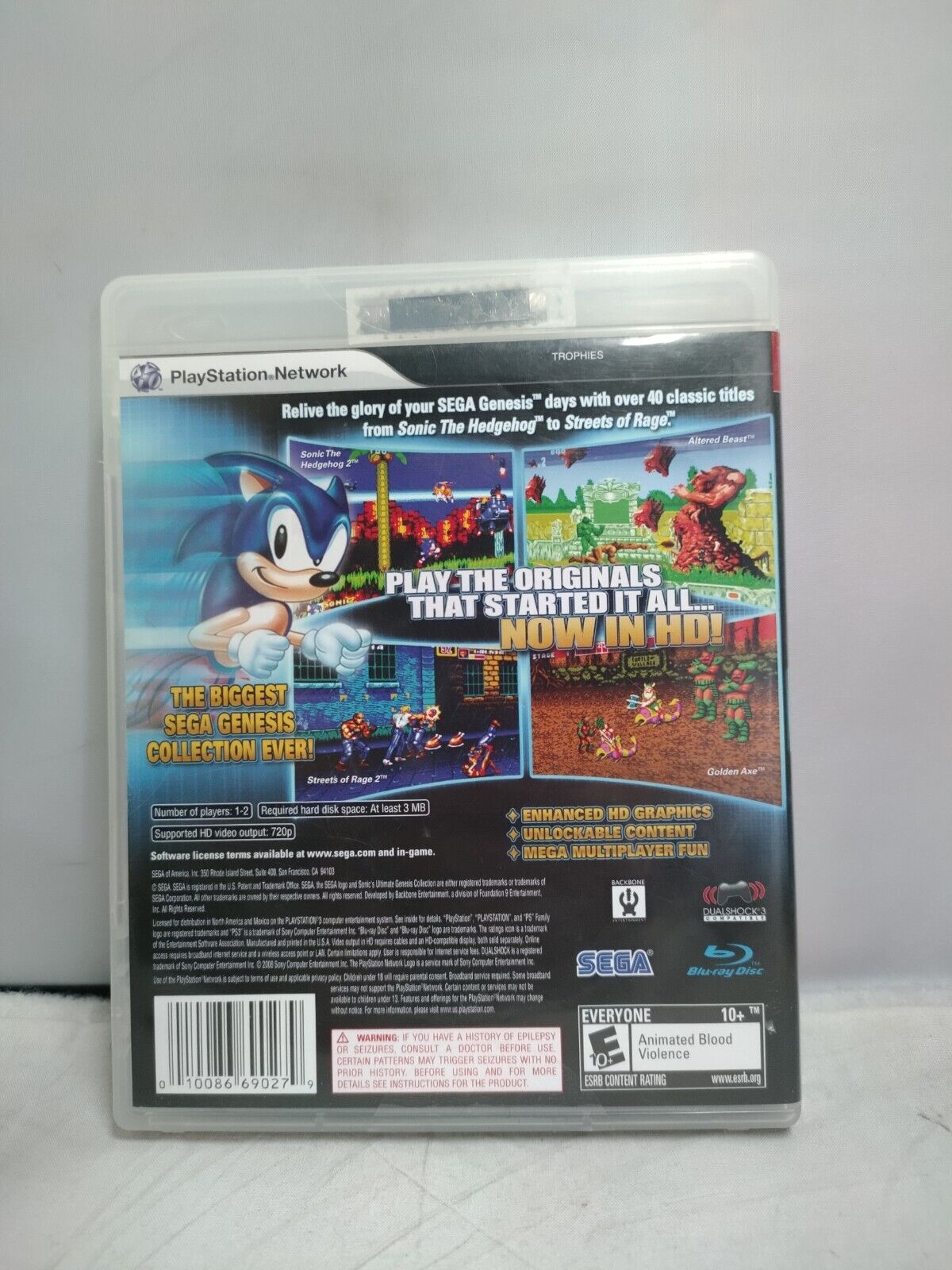 (LUP) Sonic's Ultimate Genesis Collection (Sony PlayStation 3, 2009)