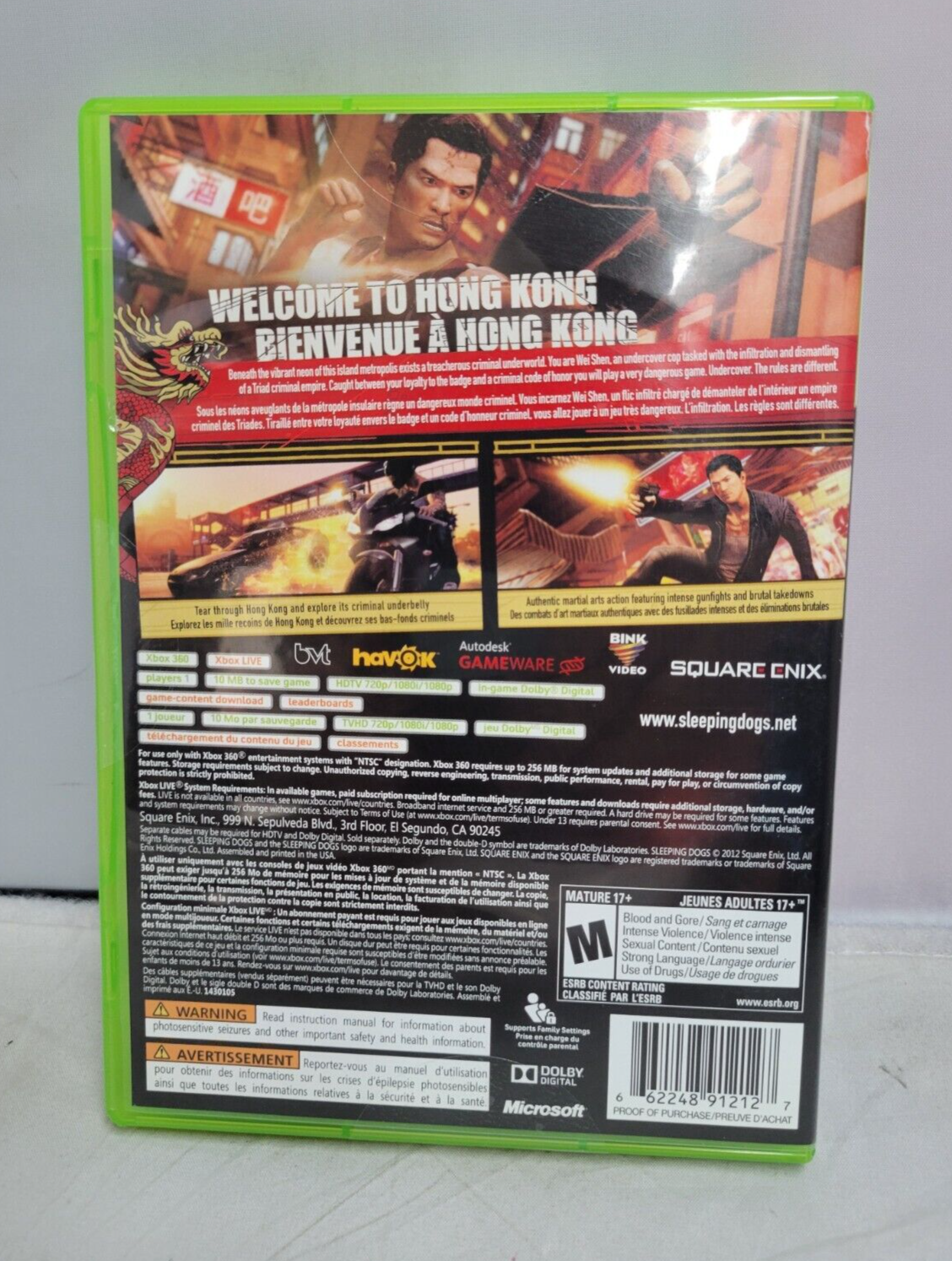 (LUP) Sleeping Dogs (Microsoft Xbox 360, 2012)