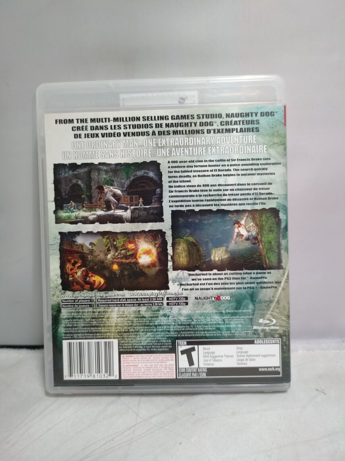 (LUP) Uncharted: Drake's Fortune (Sony PlayStation 3, 2007)