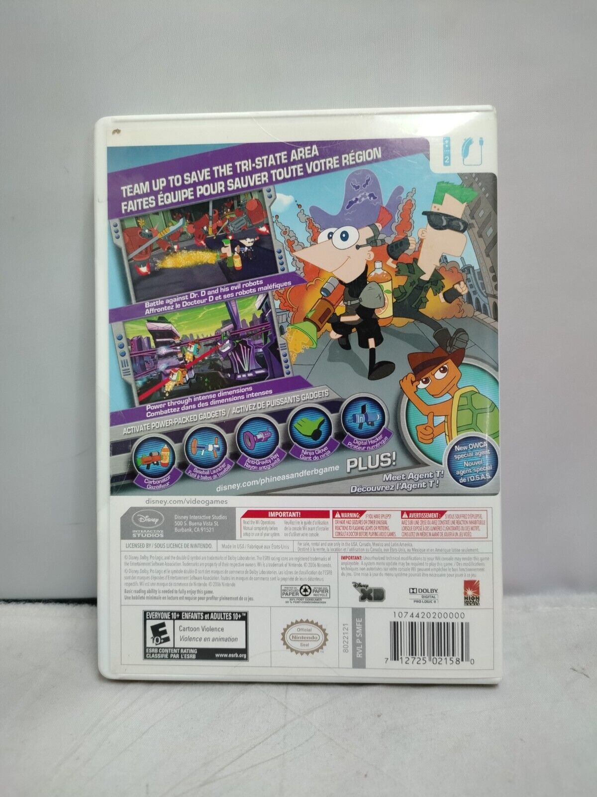 (LUP) Phineas and Ferb: Across the 2nd Dimension (Nintendo Wii, 2011)