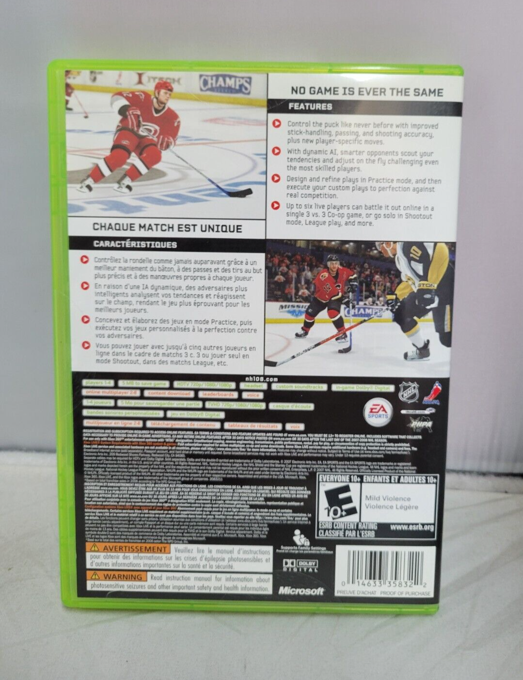 (LUP) NHL 08 (Microsoft Xbox 360, 2007)