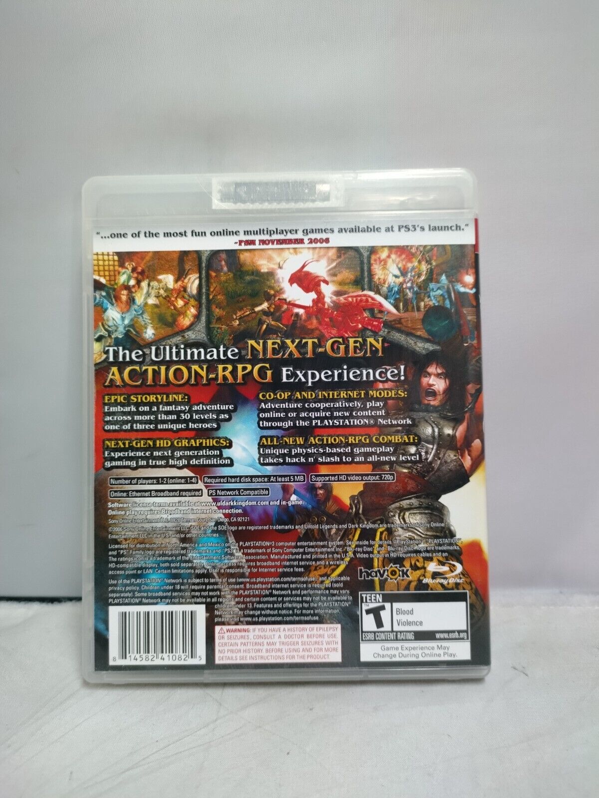 (LUP) Untold Legends: Dark Kingdom (Sony PlayStation 3, 2006)