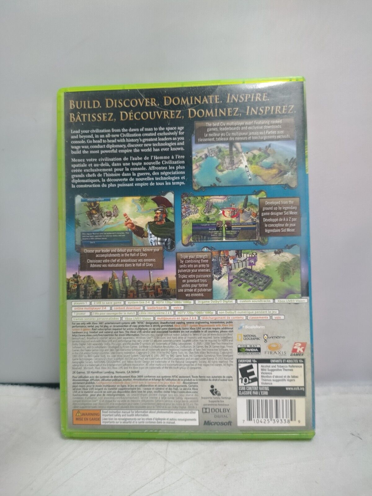 (LUP) Sid Meier's Civilization Revolution (Microsoft Xbox 360)