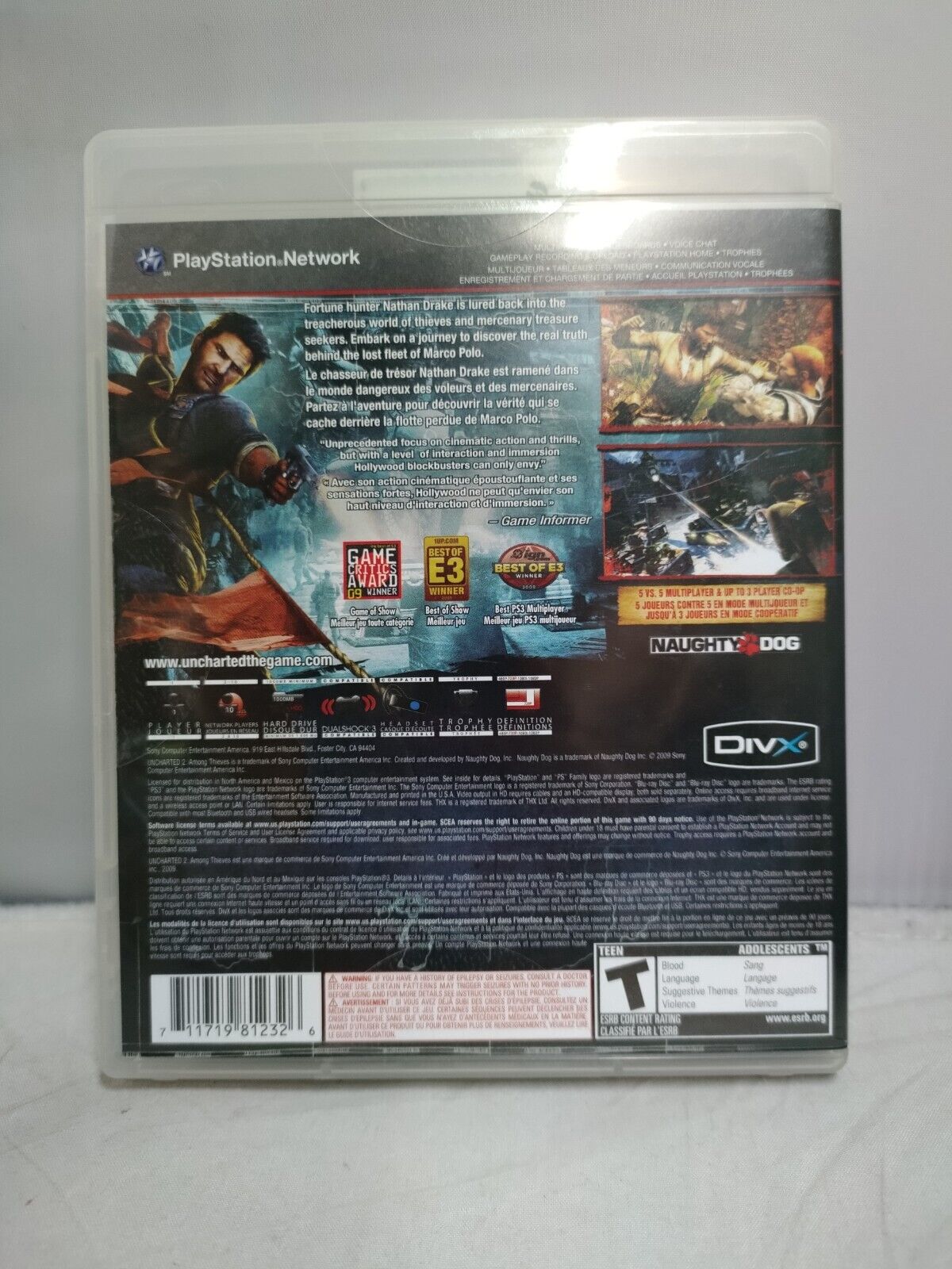 (LUP) Uncharted 2: Among Thieves (Sony PlayStation 3, 2009)