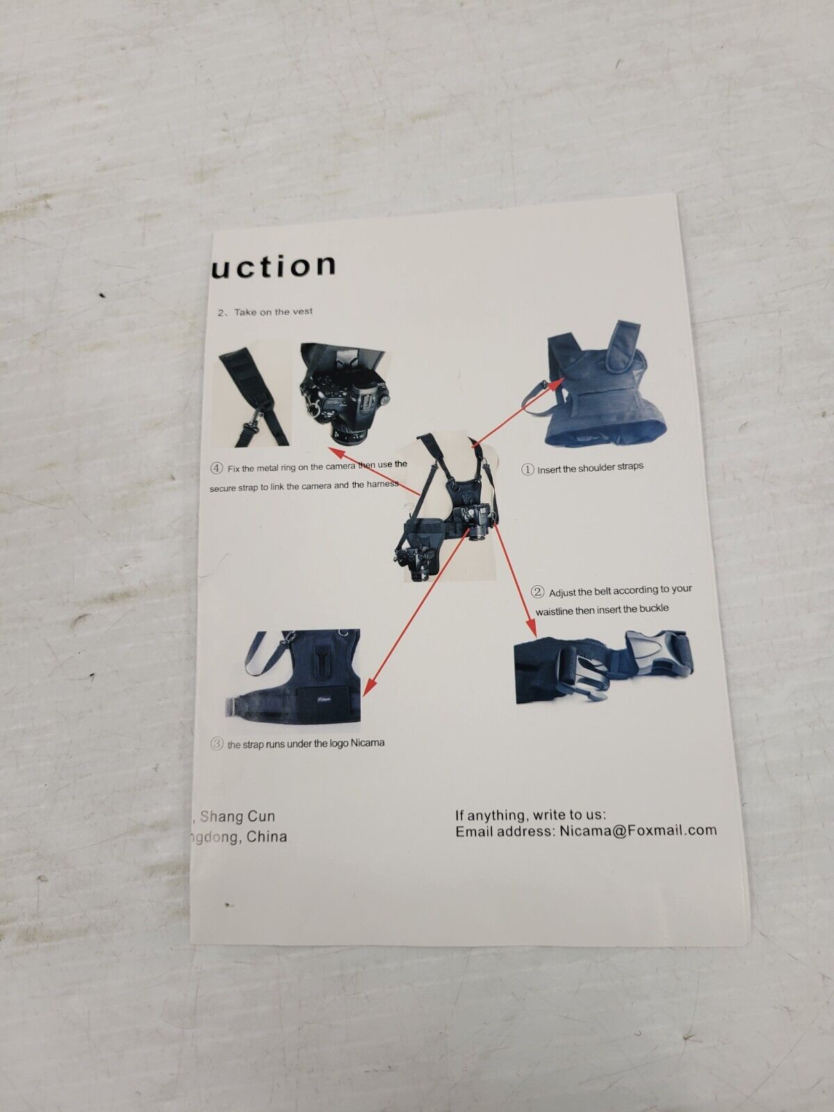 (56012-1) Nicama Camera Chest Harness