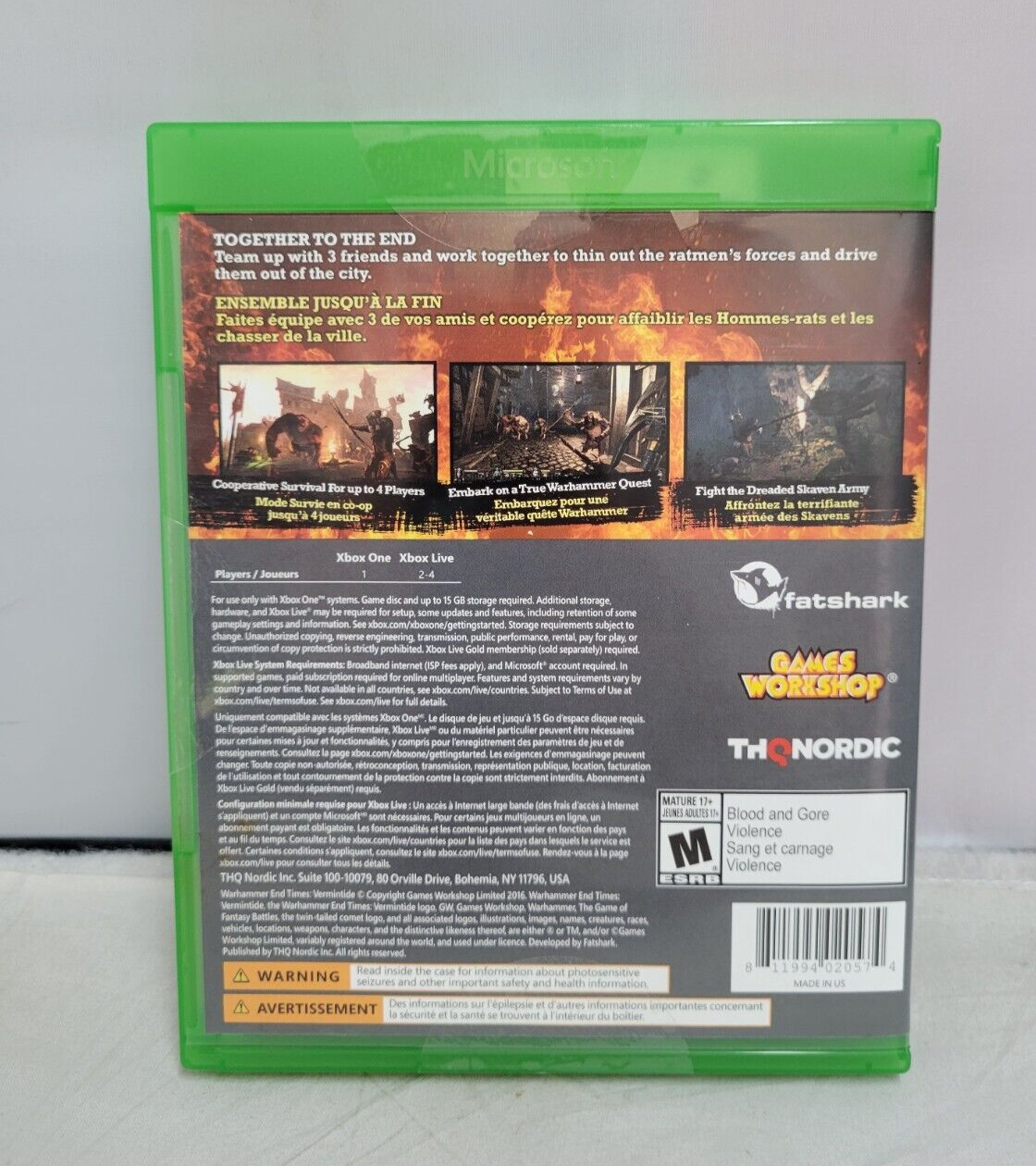 (LUP) Warhammer: End Times: Vermintide - Microsoft Xbox One