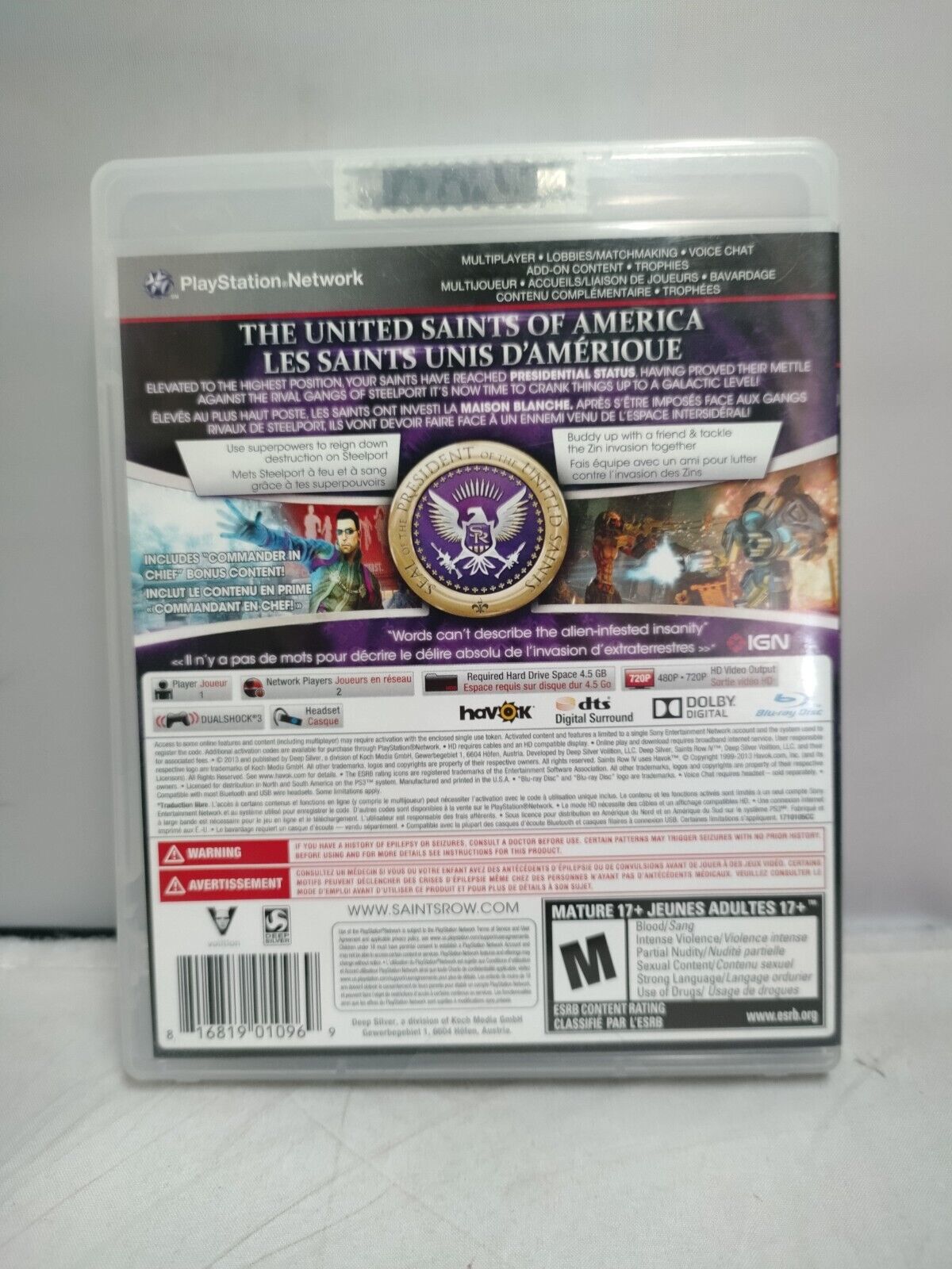 (LUP) Saints Row: The Third (Sony PlayStation 3, 2011)
