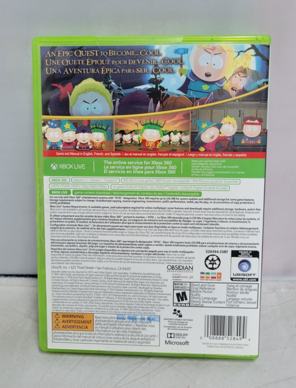 (LUP) South Park: The Stick Of Truth Signature Edition (Xbox 360, 2014)