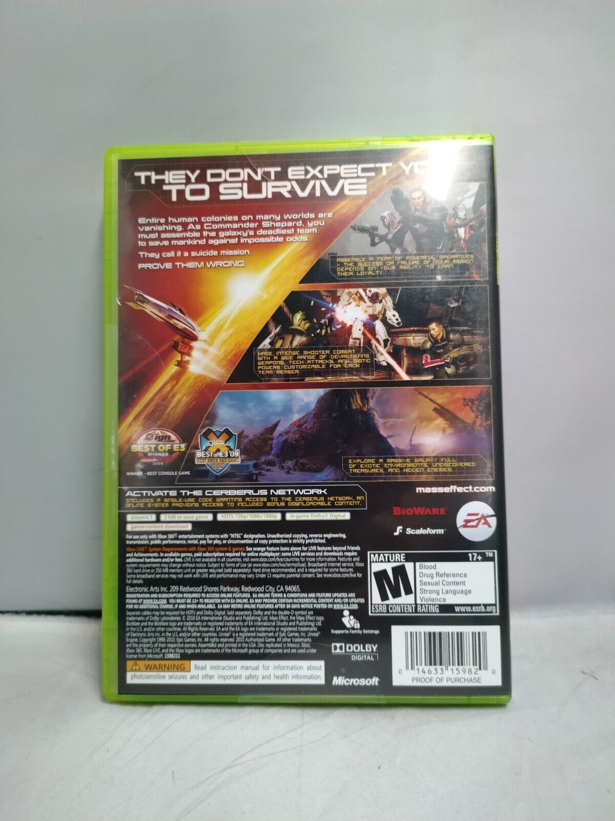 (LUP) Mass Effect 2 (Microsoft Xbox 360, 2010)