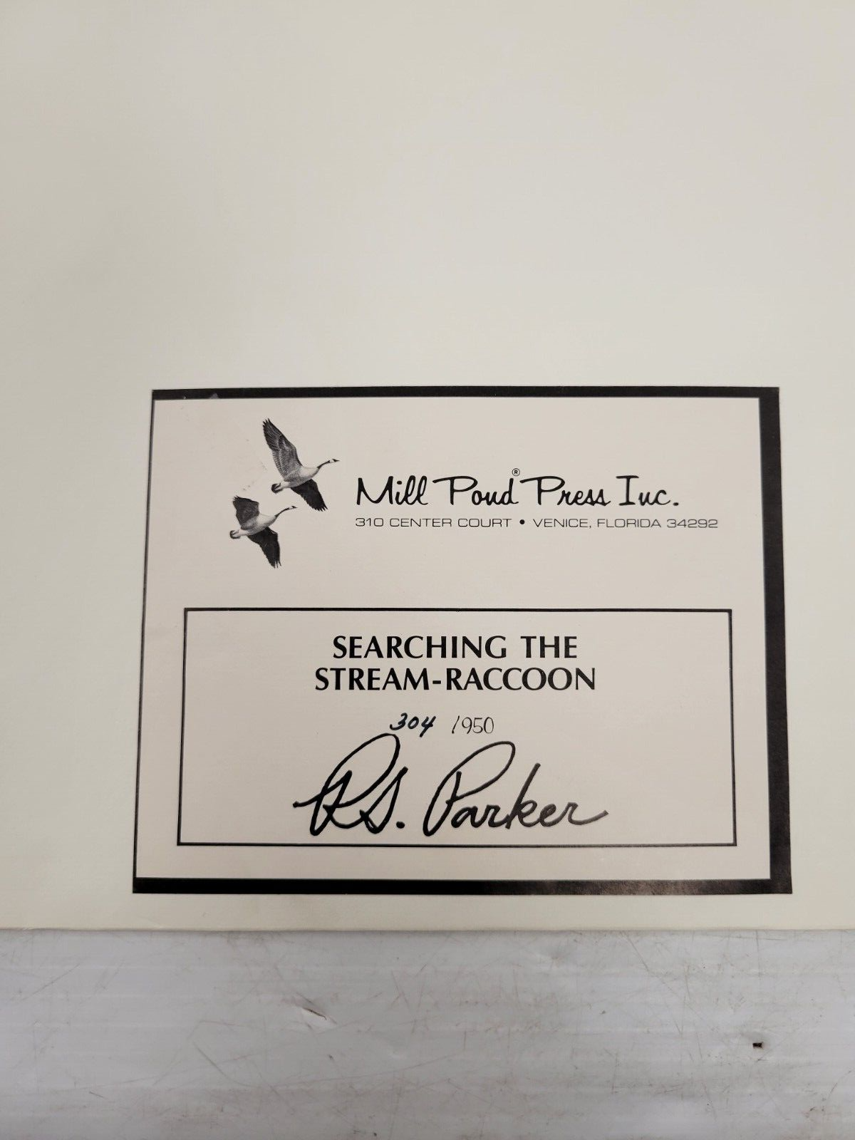(I-34664) Mill Pond Press Inc Par Ron Parker