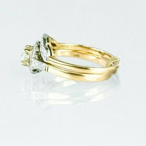 (I-6752-687) 14k duo gold multistone diamond ringset