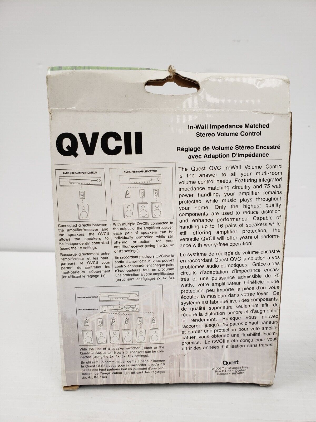 (I-30937) Quest QVCII Inwall Volume Control Switch