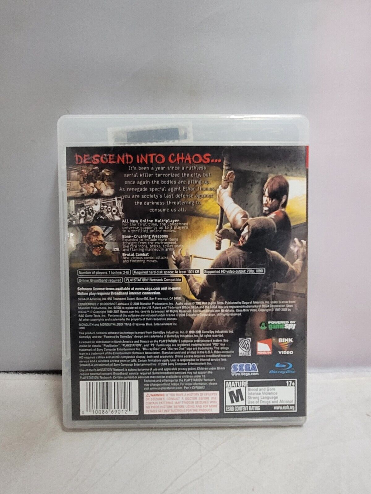 (LUP)Condemned 2: Bloodshot (Sony PlayStation 3, 2008)