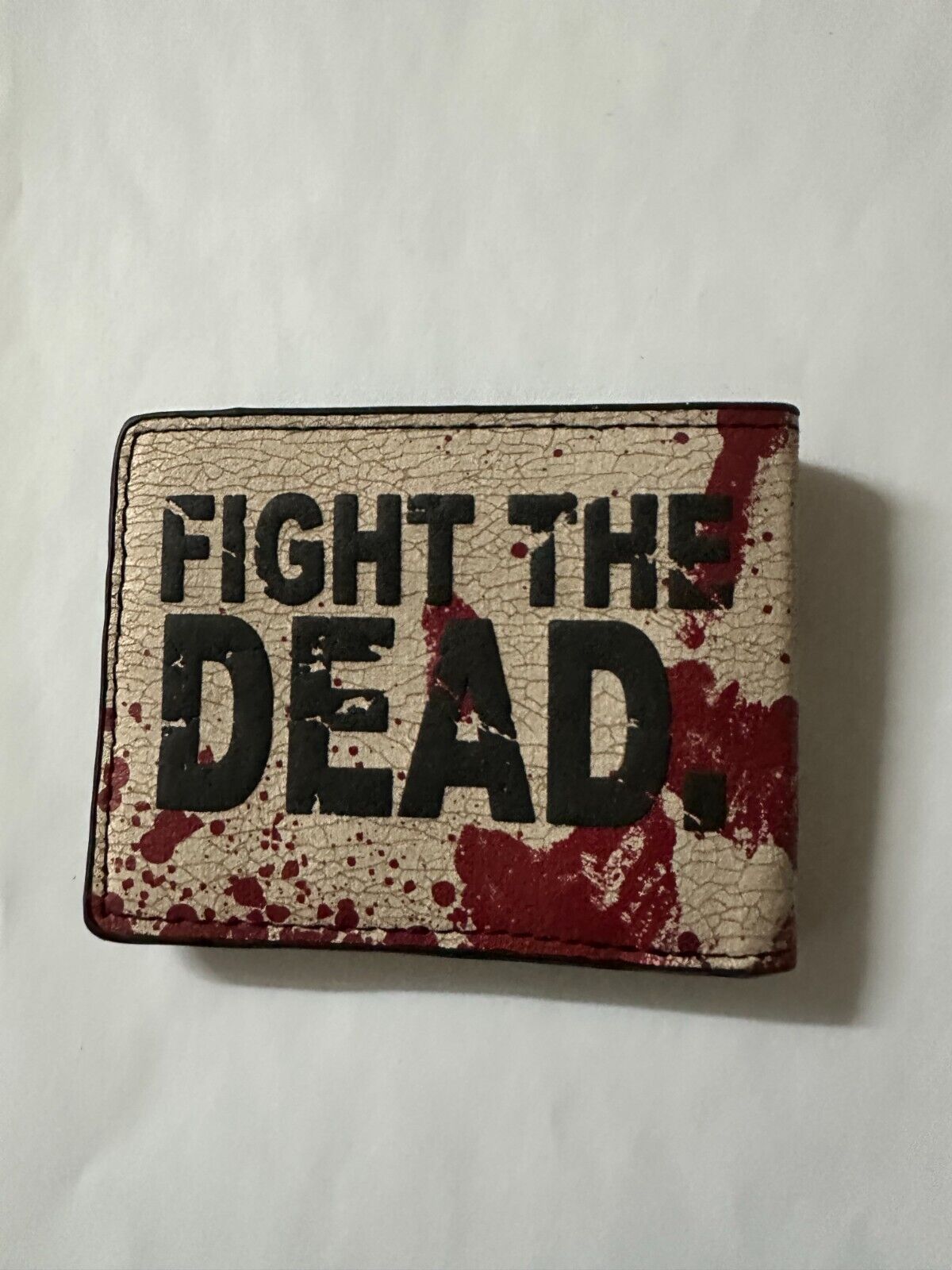 (LUP) Portefeuille à deux volets pour hommes The Walking Dead Fear The Living Fight The Dead