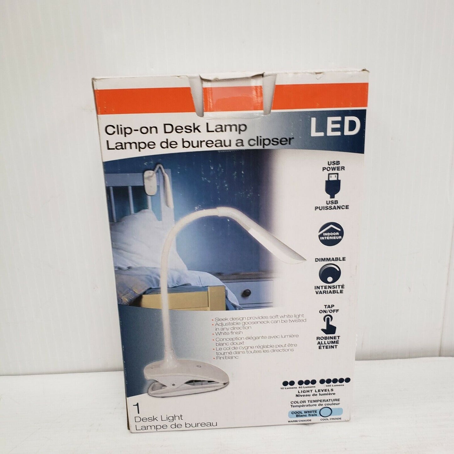 (26892-6) Sylvania Clip On Desk Lamp