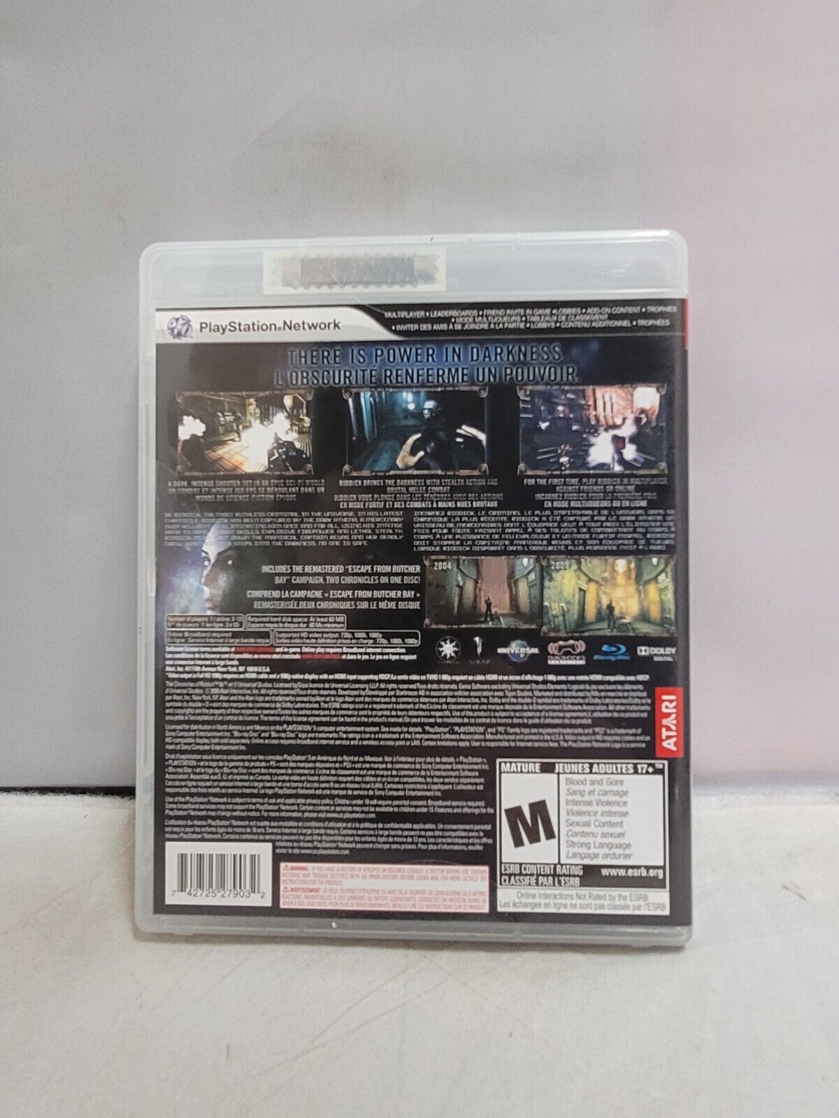 (LUP)Chronicles of Riddick: Assault on Dark Athena (Sony PlayStation 3, 2009)