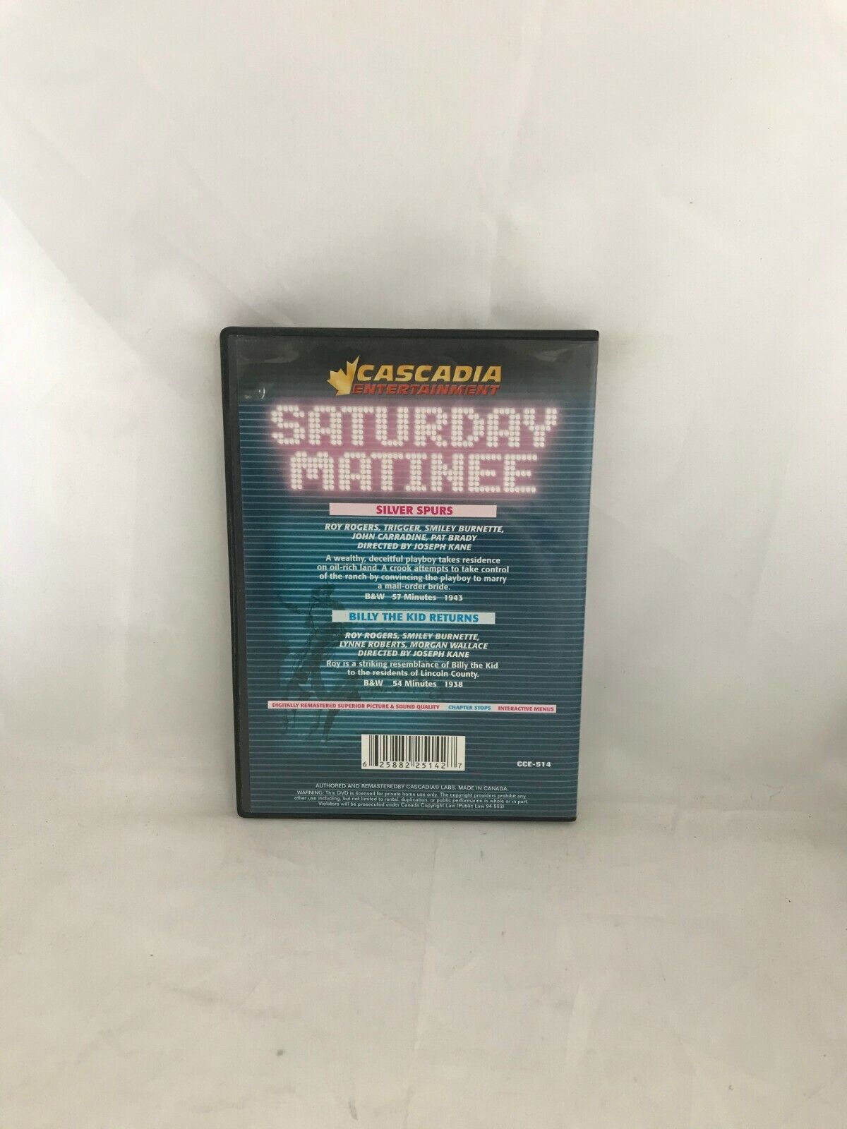 (LUP) Saturday Matinee- Silver spurs and Billy The kid Returns DVD Double Feat