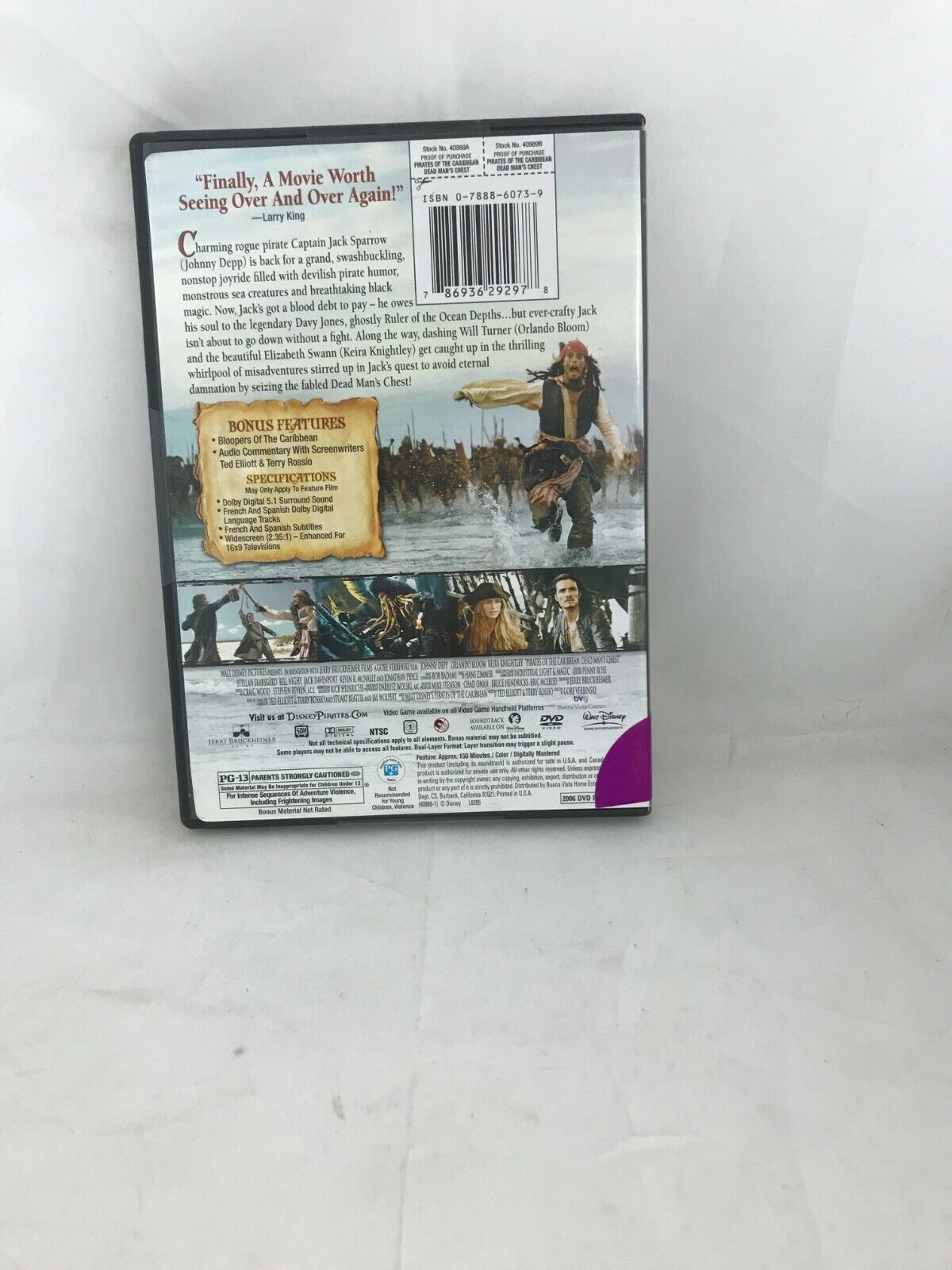 (LUP) Pirates of the Caribbean: Dead Mans Chest (DVD, 2006, Widescreen)