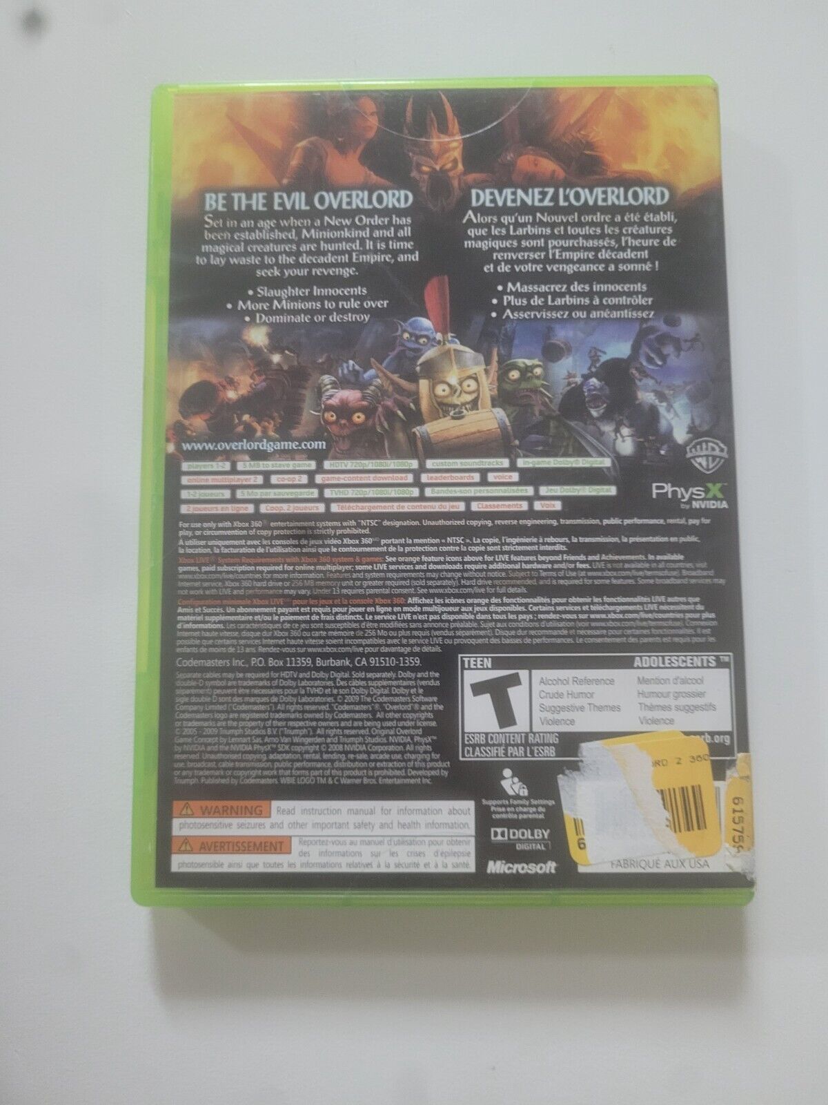 (LUP)Overlord II (Microsoft Xbox 360, 2009)
