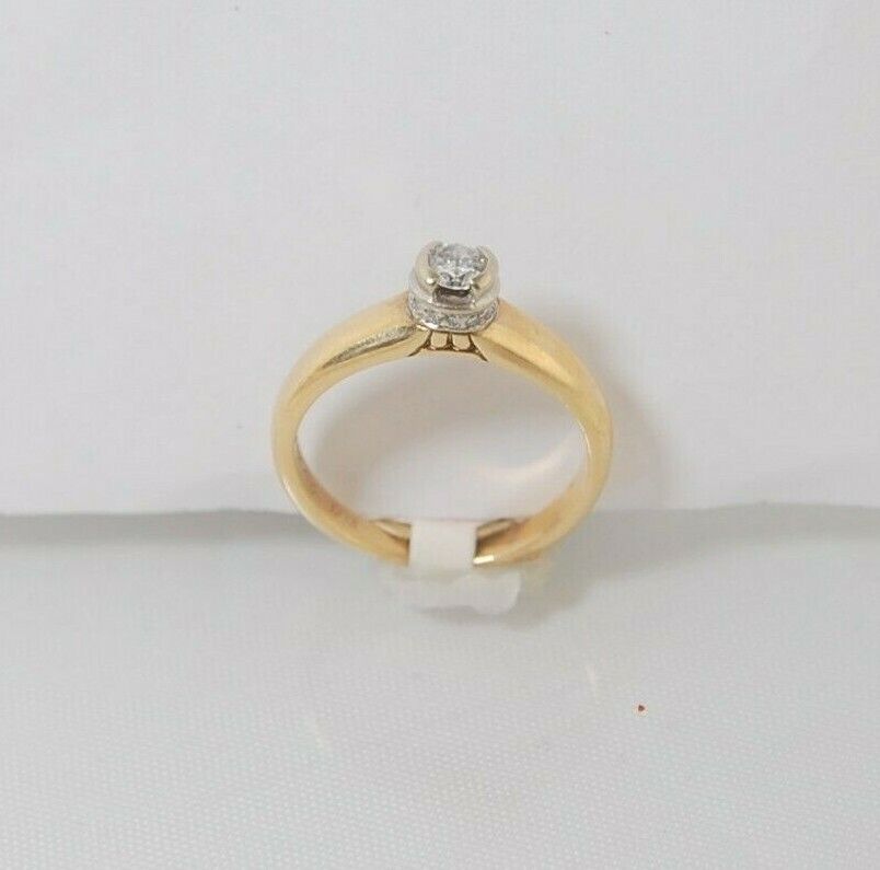 (I-6446-041) 14k gold multistone diamond ring