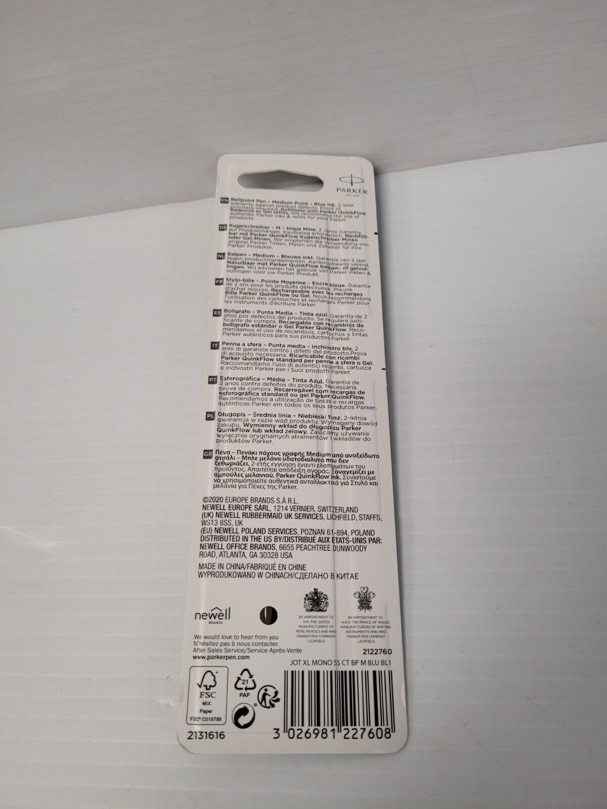 (N73766-1) Stylo à bille Parker Jotter XL