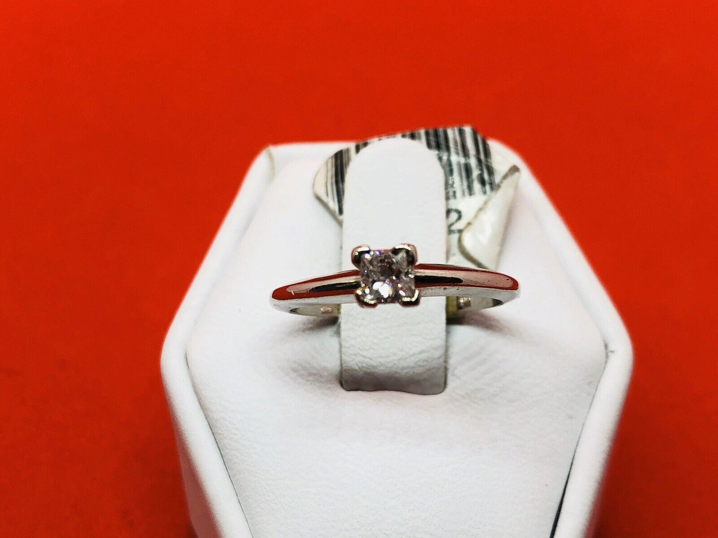 N044442 Princess Solitaire Gold Ring