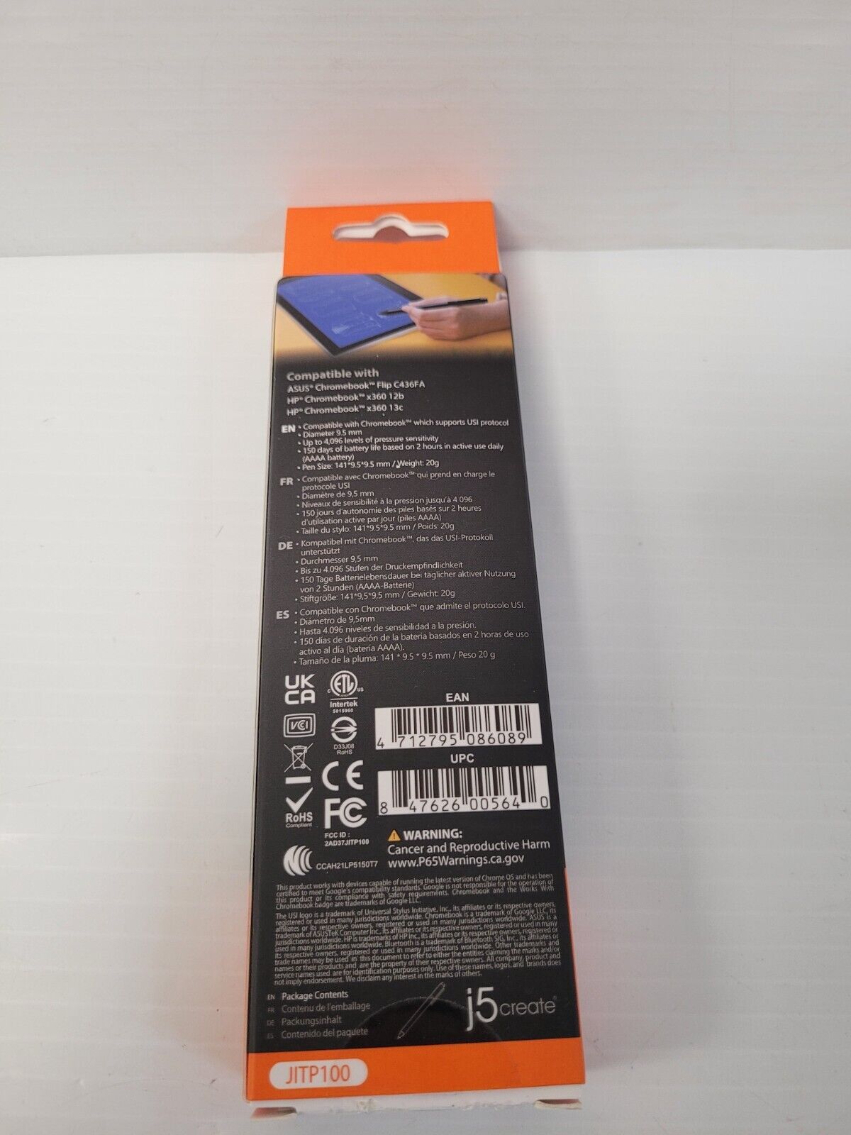 (N73956-1) J5 Create JITP100 USI Stylus Pen for Chromebook