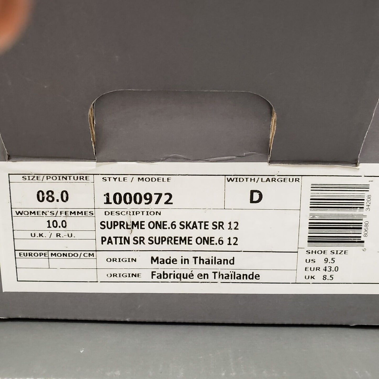 (40195-1) Patins Reebok Supreme One - Taille 8