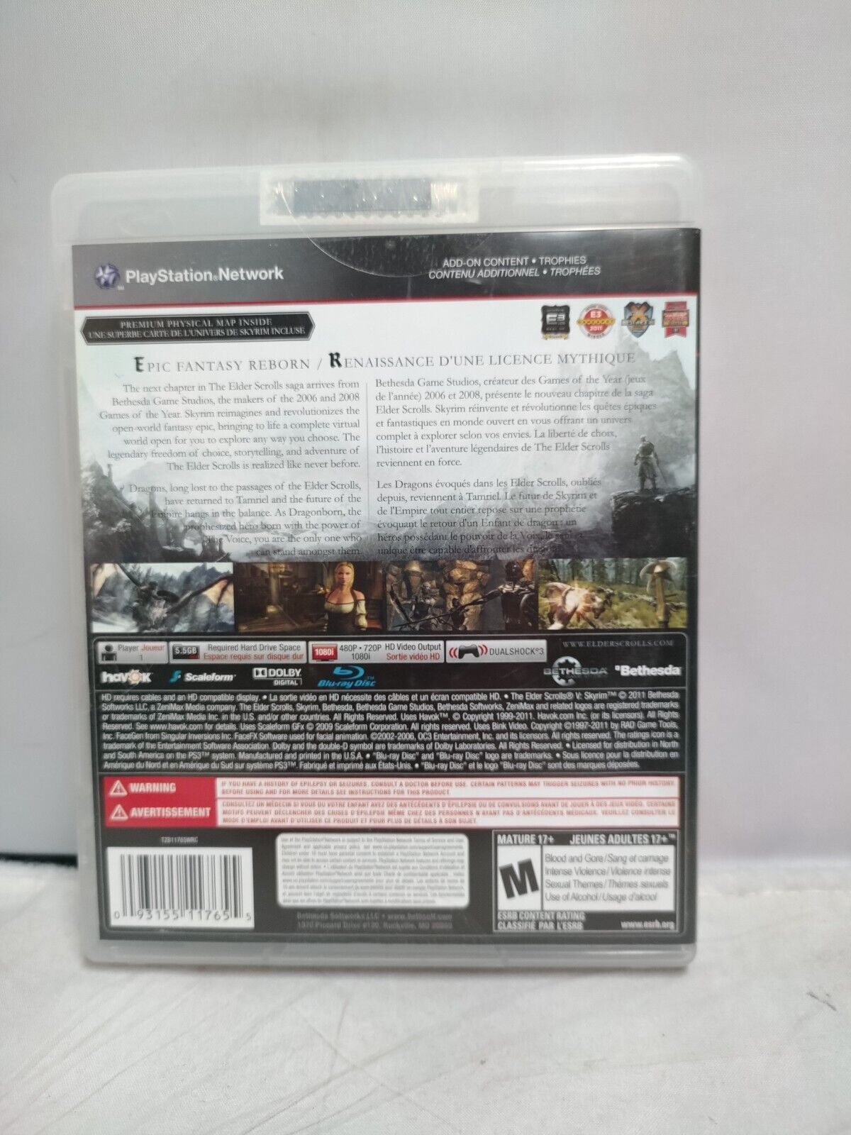 (LUP) The Elder Scrolls V: Skyrim (PlayStation 3, 2011)