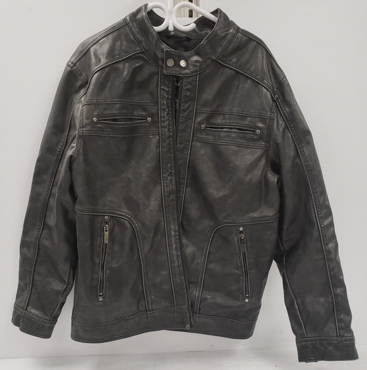 (68154-1) MotoGear Leather Jacket - Size Large