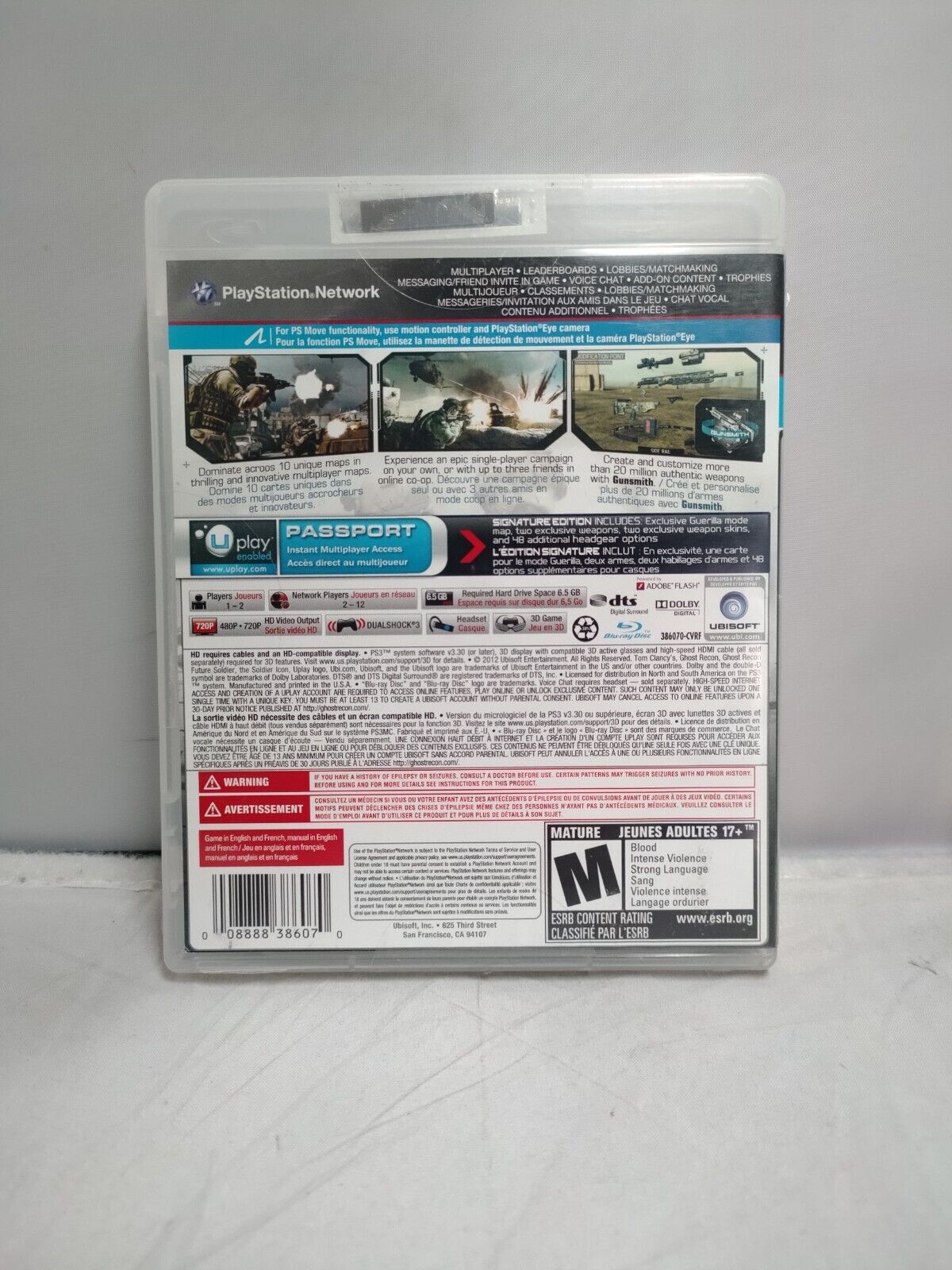 (LUP) Tom Clancy : Ghost Recon-Future Soldier (Sony PlayStation 3, 2012)