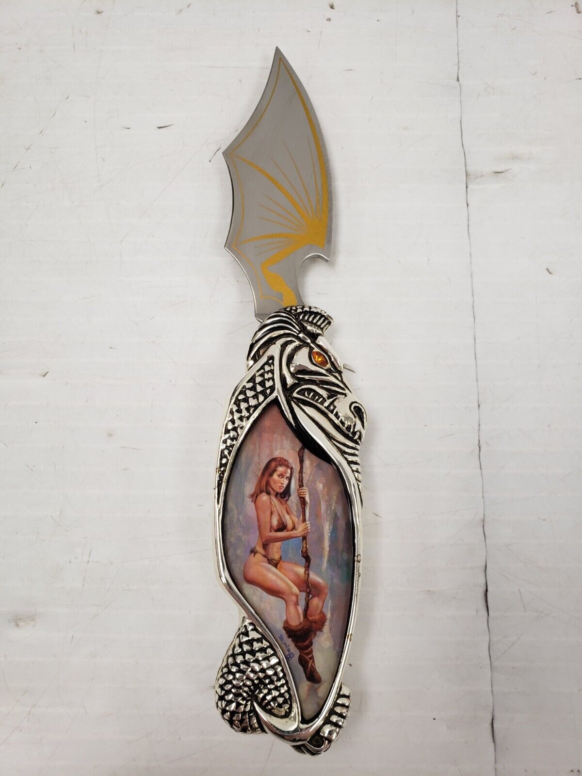 (I-35840) Franklin Mint The Princess Of Ice Knightstone Collection Knife