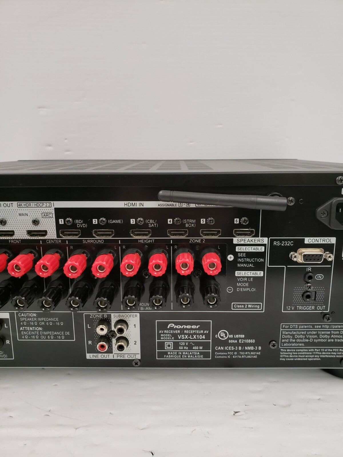 (62722-1) Pioneer VSX-LX104 Receiver