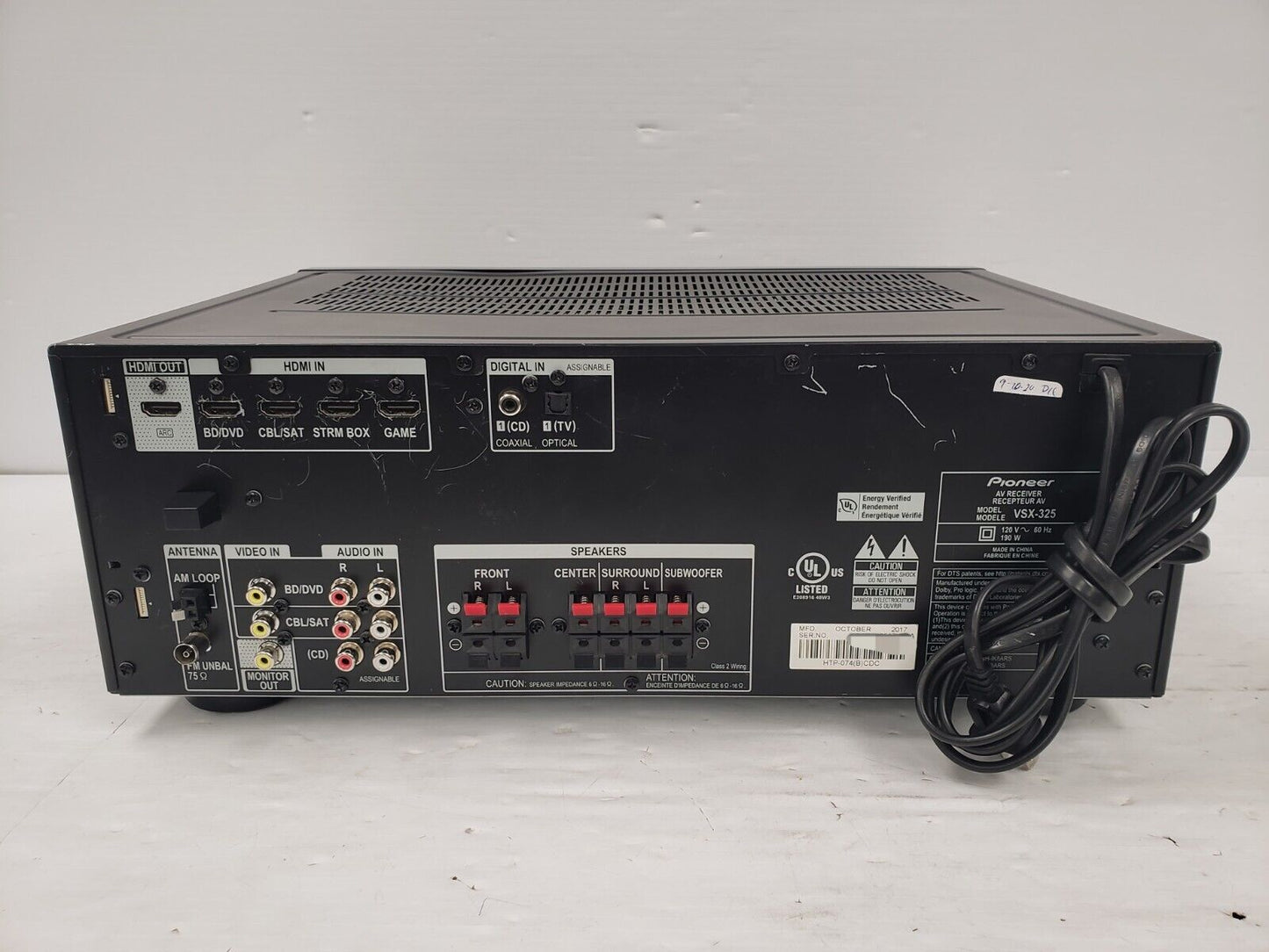 (I-35749) Pioneer VSX-325 Receiver