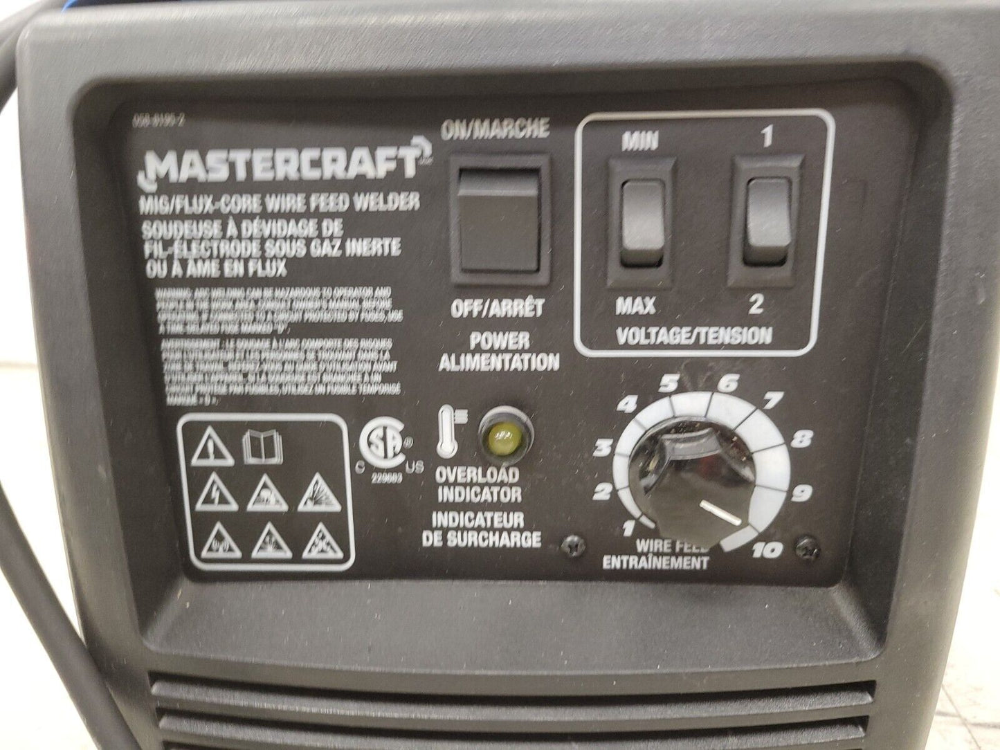 (59338-2) Mastercraft 058-8195-2 Welder