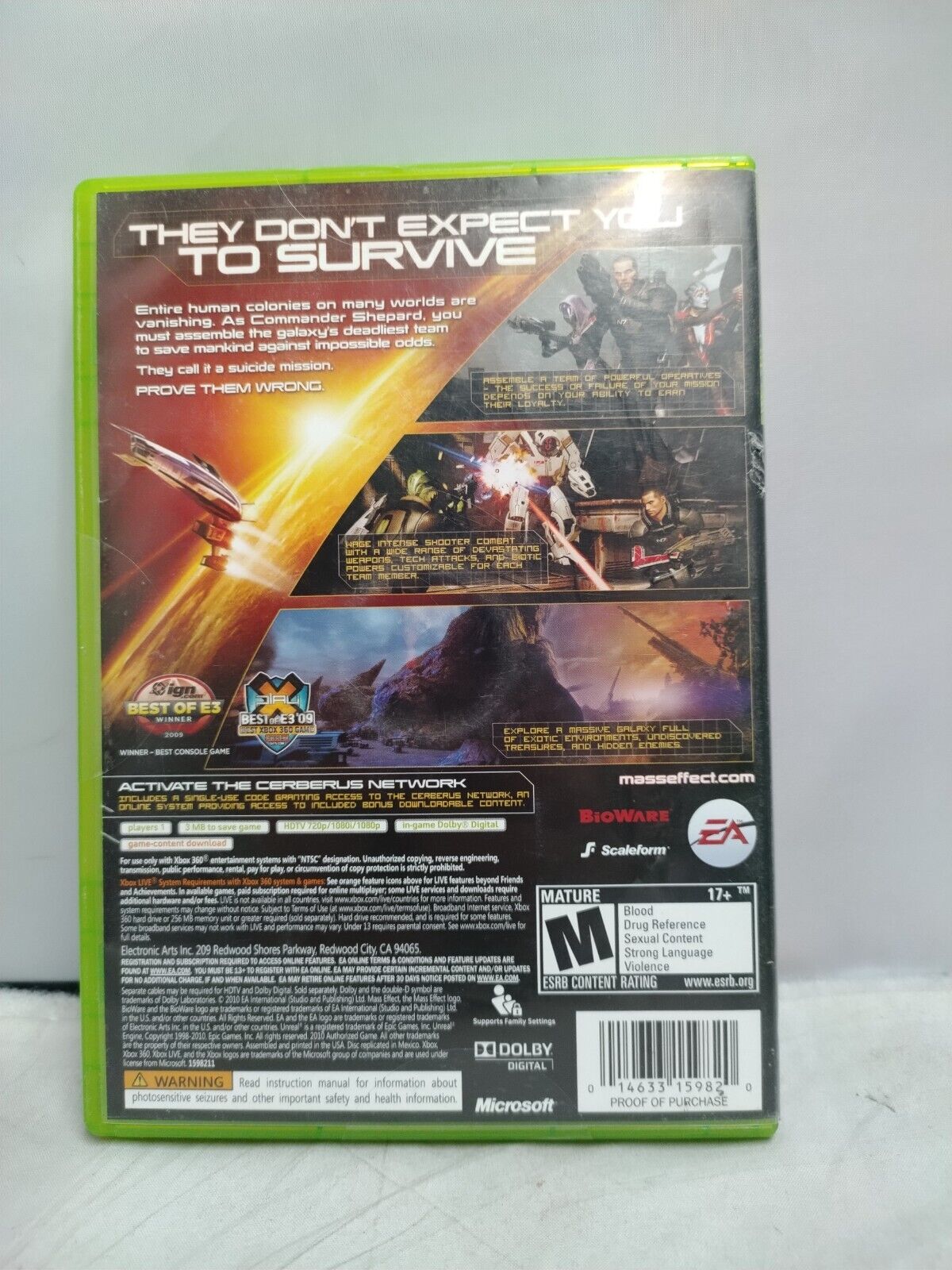 (LUP) Mass Effect 2 (Microsoft Xbox 360, 2010)