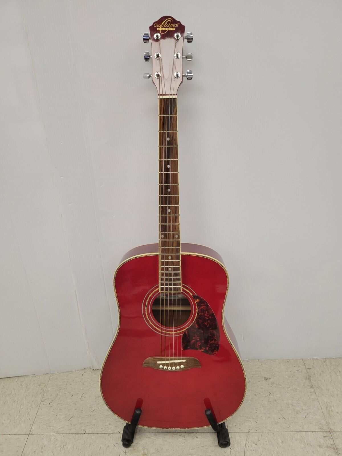 (66872-1) Oscar Schmidt By Wash Burn OG2TR Acoustic Guitar