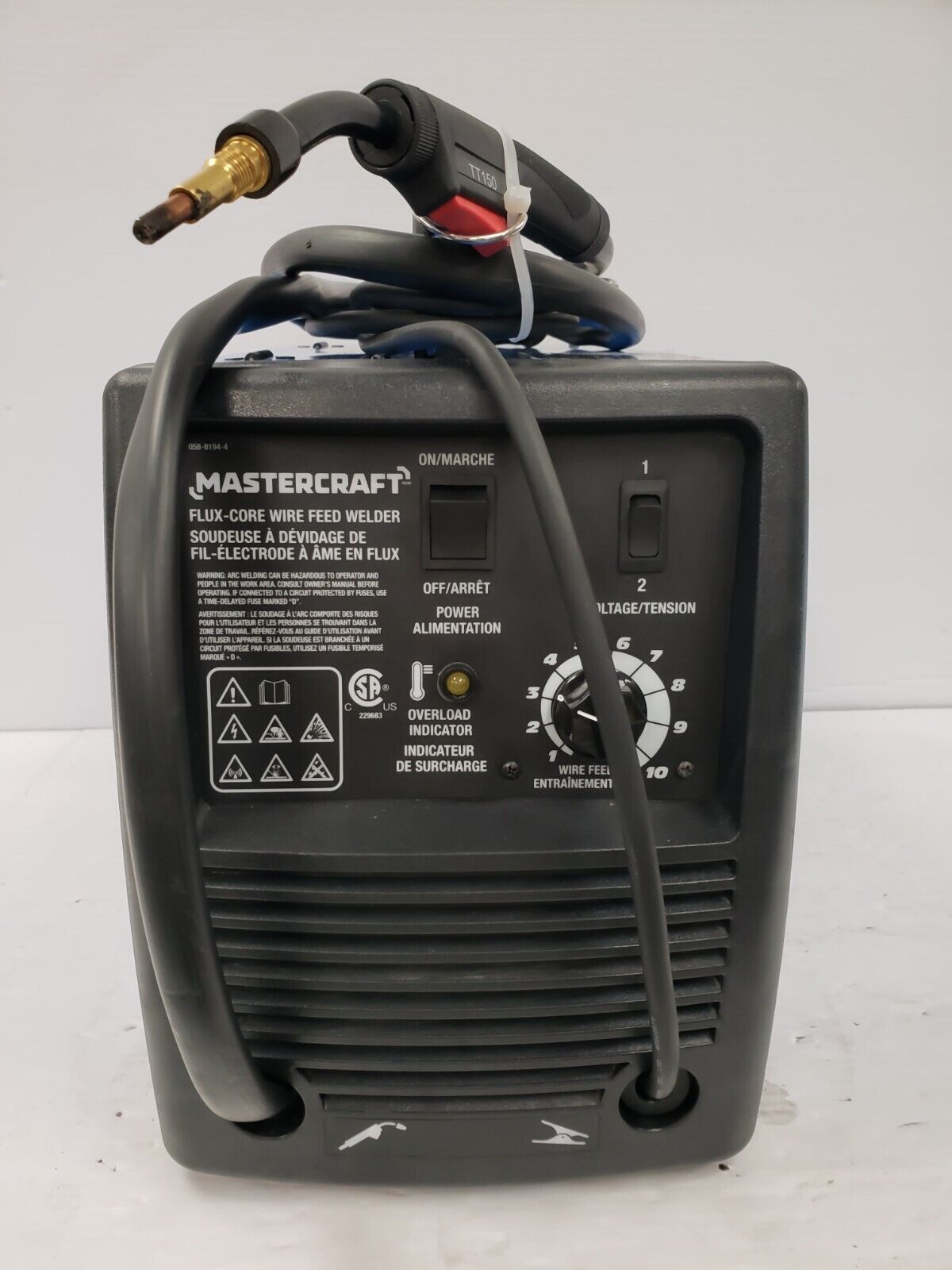 (62306-1) Mastercraft 058-8194-4 Welder