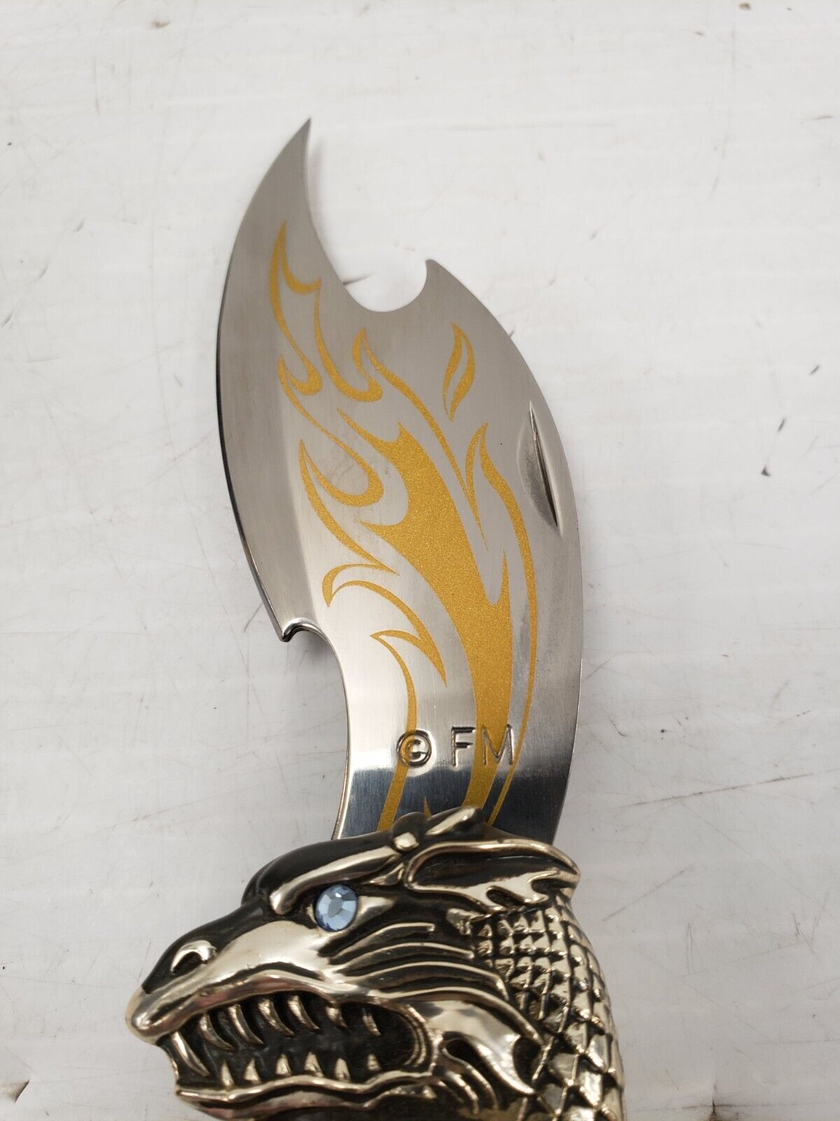 (I-35842) Franklin Mint Enchantress Of The Forest Knightstone Collection Knife