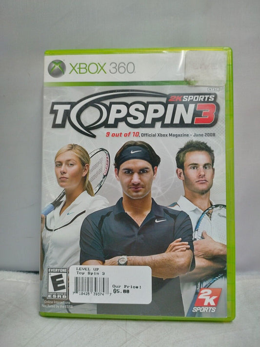 (LUP) Top Spin 3 (Microsoft Xbox 360, 2008)