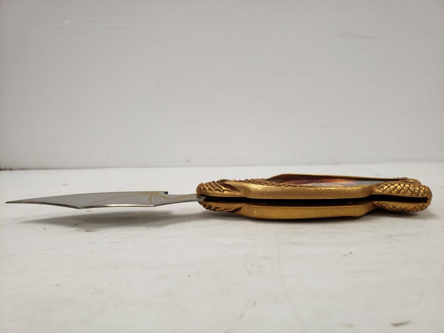 (I-35850) Franklin Mint Spirit Of Ecstasy Knightstone Collection Folding Knife