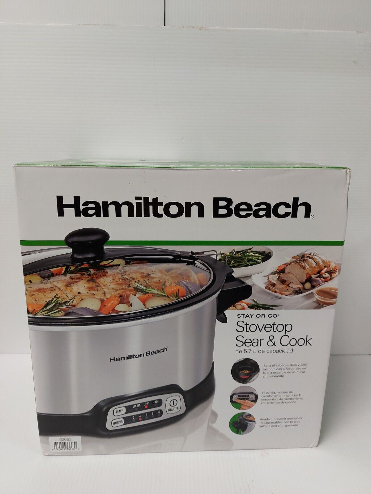 (N85677-3) Hamilton Beach 33663 6 Quart Crock Pot