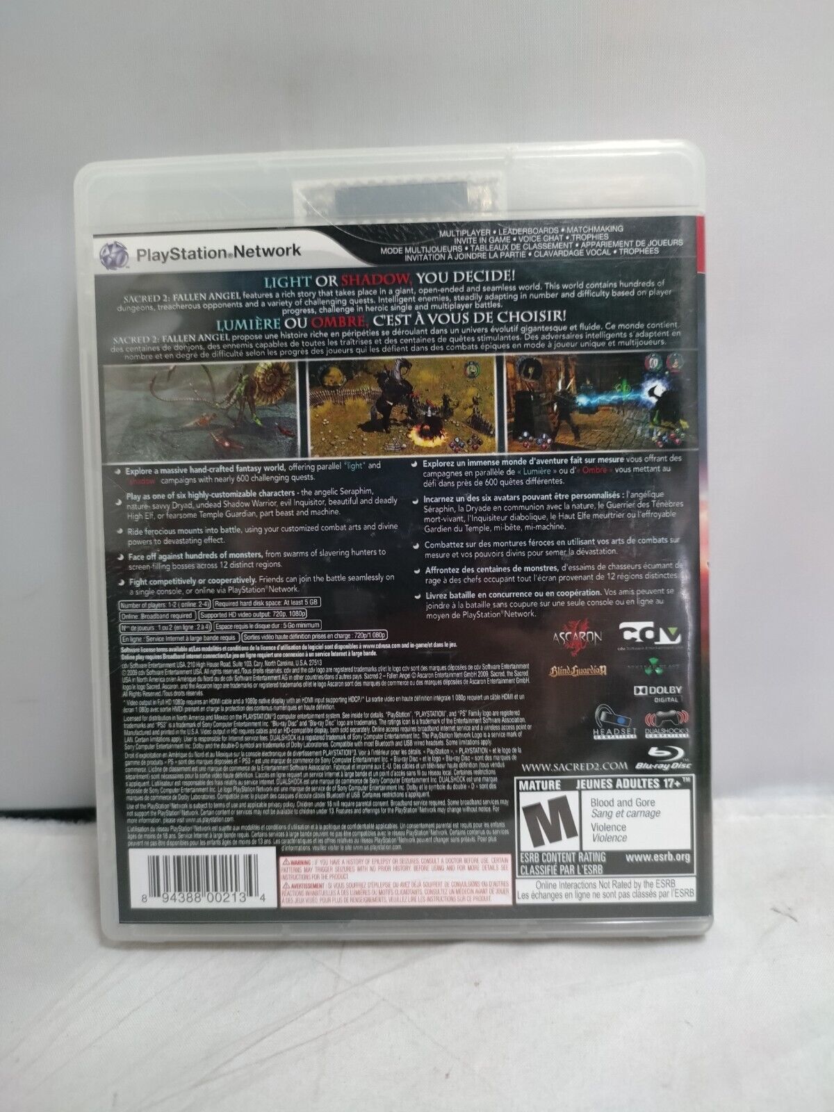 (LUP) Sacred 2: Fallen Angel  (PlayStation 3)