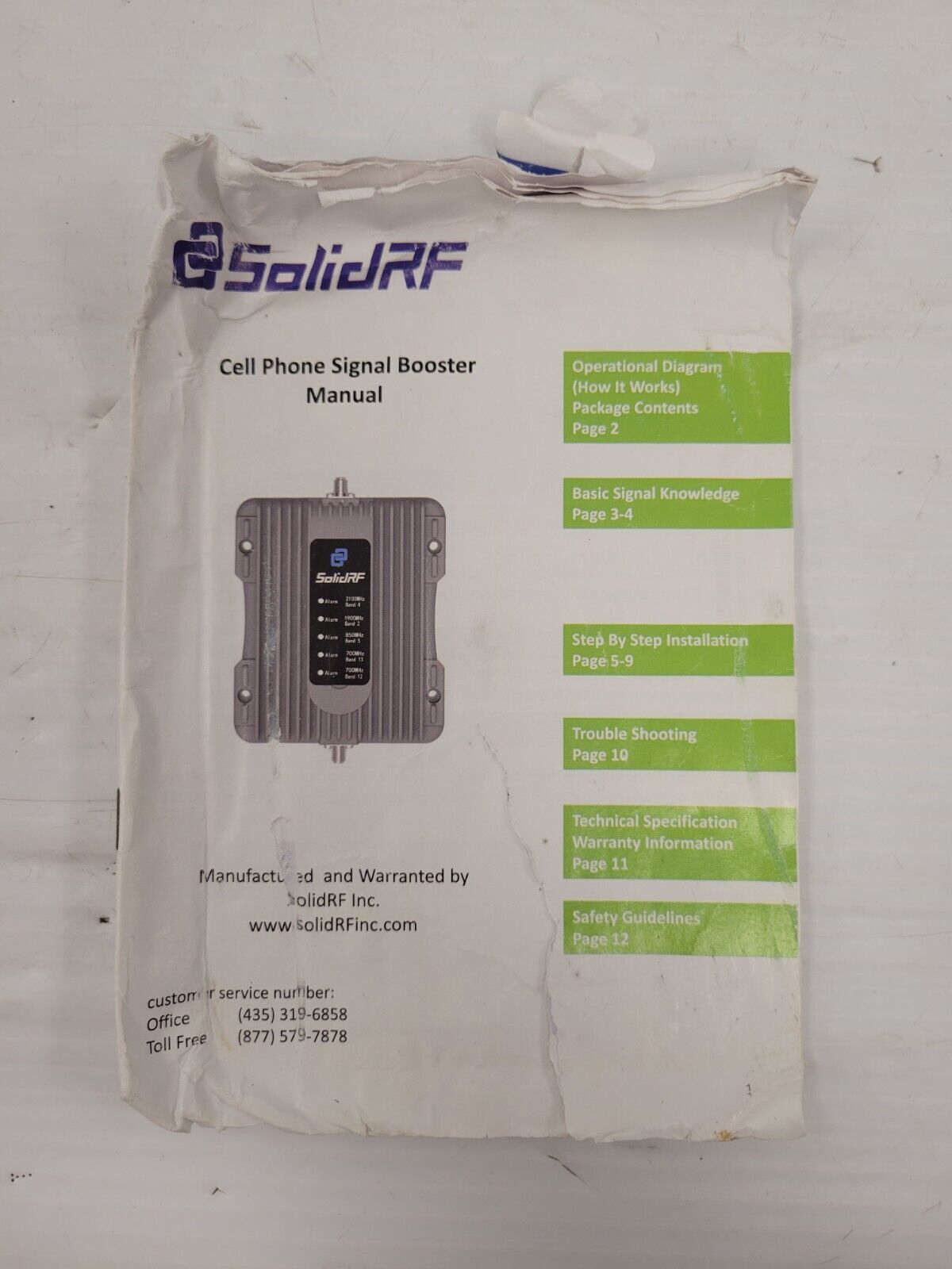 (64986-1) Solidrf Cellphone Signal Booster