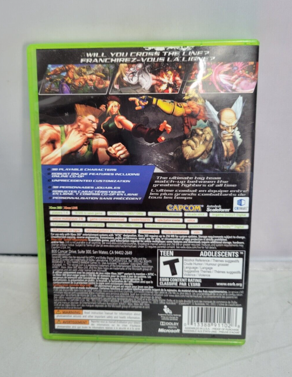 (LUP) Street Fighter X Tekken Microsoft Xbox 360