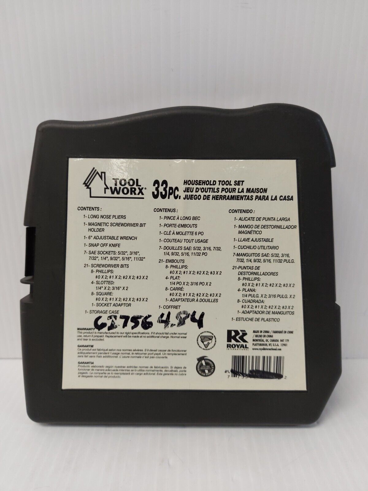 (N83778-8) Tool Works 30135 33pc Household Tool Set