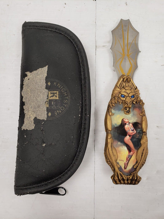 (I-35841) Franklin Mint Spirit Of The Sun Knightstone Collection Knife