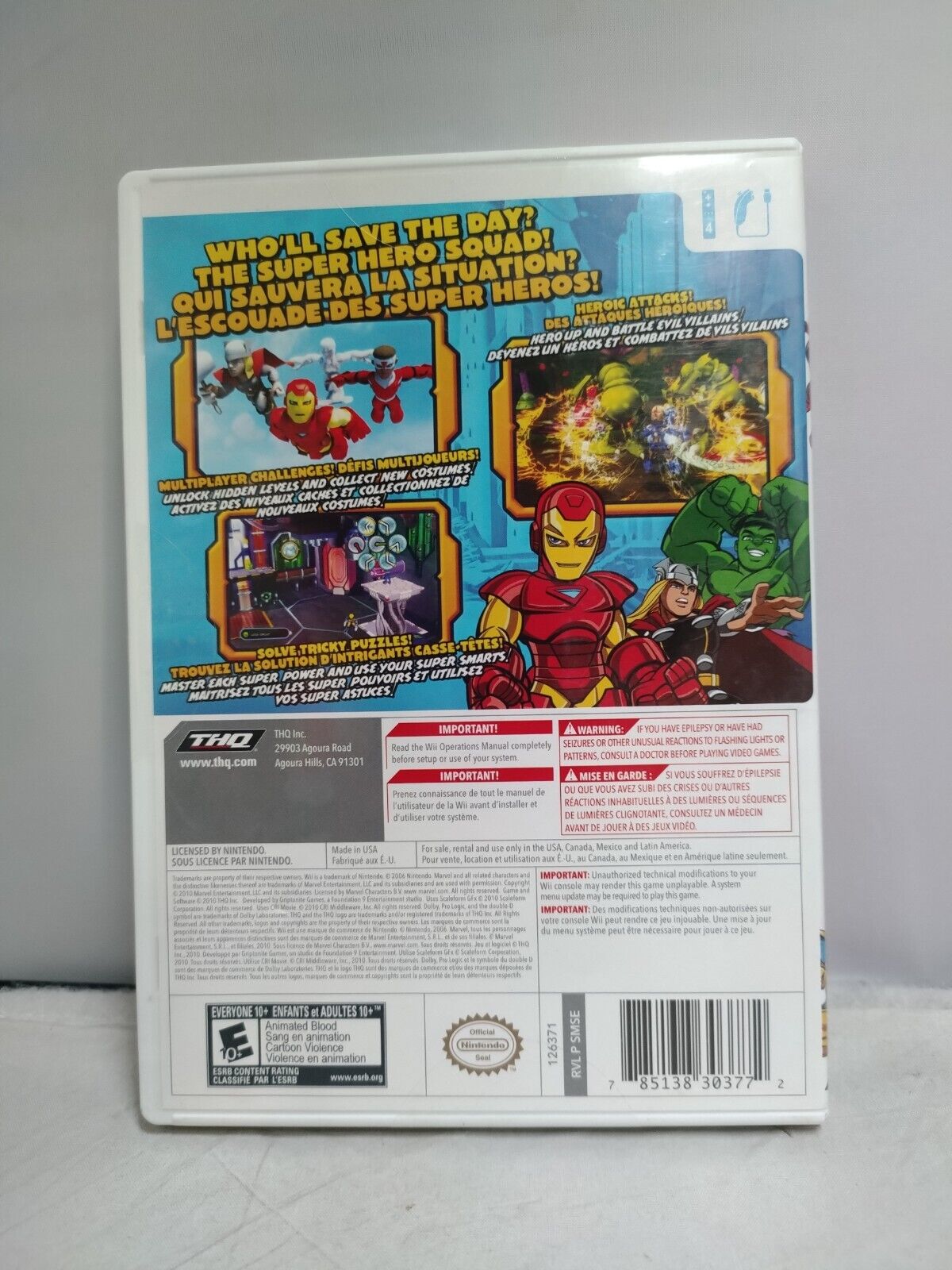 (LUP) Marvel Super Hero Squad: The Infinity Gauntlet (Nintendo Wii, 2010)